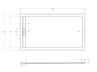 Поддон из искусственного мрамора CEZARES TRAY-AS-AH-160/90-30-W