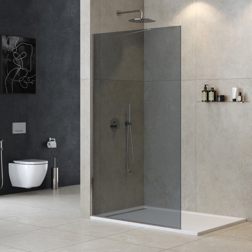 Душевая перегородка универсальная LIBERTA-L-1-TB-120-GR-Cr