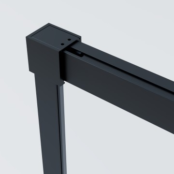 Душевая дверь Софт 2 (Soft 2) VDS-3SO2140CLB, 1400, черный, стекло прозрачное
