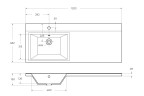 Раковина из литьевого мрамора BelBagno BB1200/480-LV-MR-L