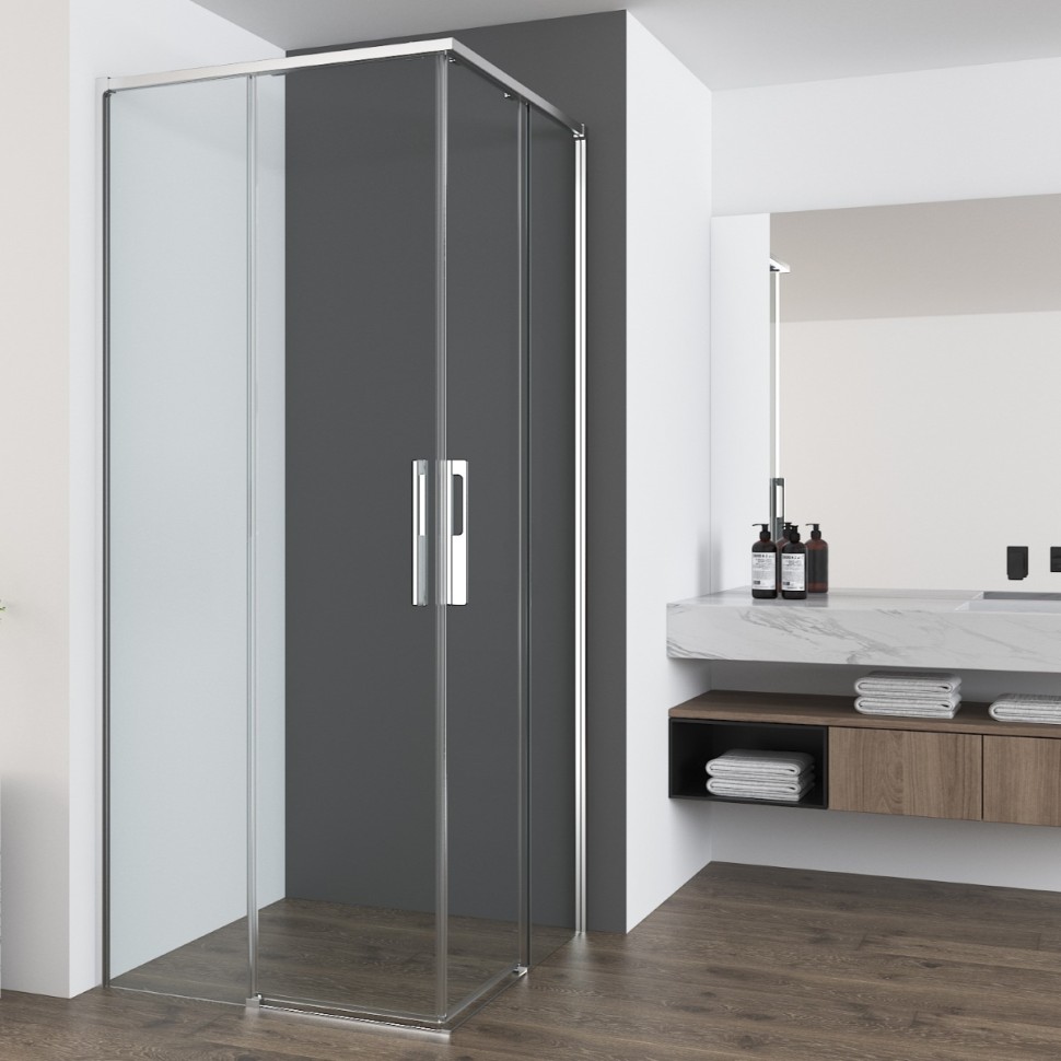 Душевой уголок Ultima VSS-7UL9090CL, 900*900, хром, стекло прозрачное