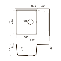 Кухонная мойка Omoikiri Daisen 65T-GR Tetogranit/leningrad grey