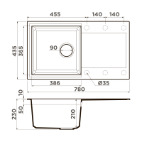 Кухонная мойка Omoikiri Sakaime 78-DC Tetogranit/темный шоколад
