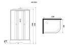 Душевая кабина Niagara Eco E120/80/26L/TN (120х80х215) средний поддон(26см),стекло тонированное,4 места