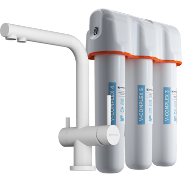 Комплект смеситель+фильтр Omoikiri Nagano-WH-P + Pure drop Lite