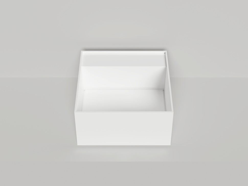 Раковина накладная ARMONIA SQUARE TOP 02  без отверстия под смеситель 450х450х250 S-Sense Глянцевое