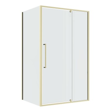 Душевое ограждение Niagara Nova NG-45-12ASG-A100SG-34 (120х100х195) прямоугольник,распашная,золото сатин,стекло прозрачное,2 места