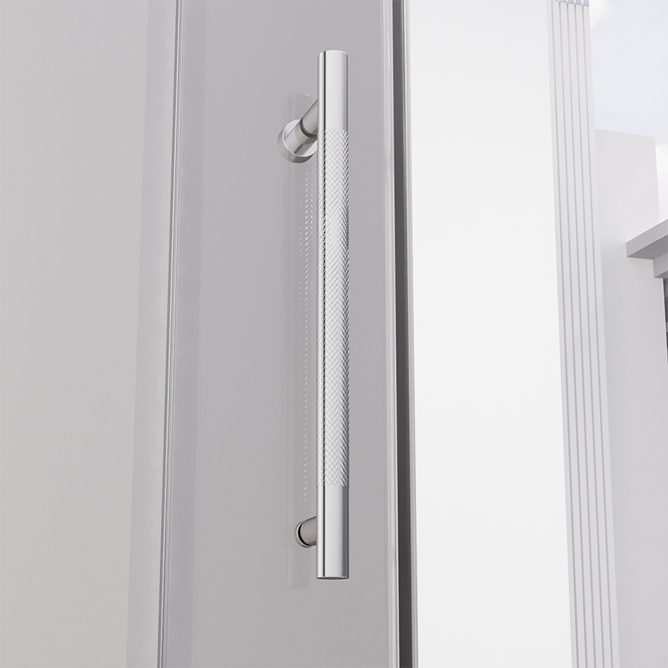 Боковая панель Veconi Premium Alassio SP CH, 1000x2000, хром, стекло прозрачное осветленное