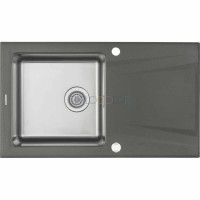 Гранитно-стальная мойка, 1-чаша с осушкой