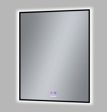 Зеркало PRAGMA-норма BLACK (700*800*45) LED с сенсорным выключателем и подогревом