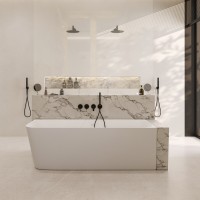 ΠΠ°Π½Π½Π° ΠΈΠ· ΠΈΡΠΊΡΡΡΡΠ²Π΅Π½Π½ΠΎΠ³ΠΎ ΠΊΠ°ΠΌΠ½Ρ ABBER Stein AS9621-1.7 R Π±Π΅Π»Π°Ρ ΠΌΠ°ΡΠΎΠ²Π°Ρ