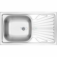 Стальная мойка, 1-чаша с осушкой