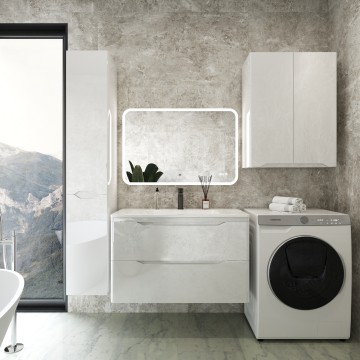 ПШ STYLE LINE "Марелла мини 600" Люкс антискрейтч белый глянец, PLUS