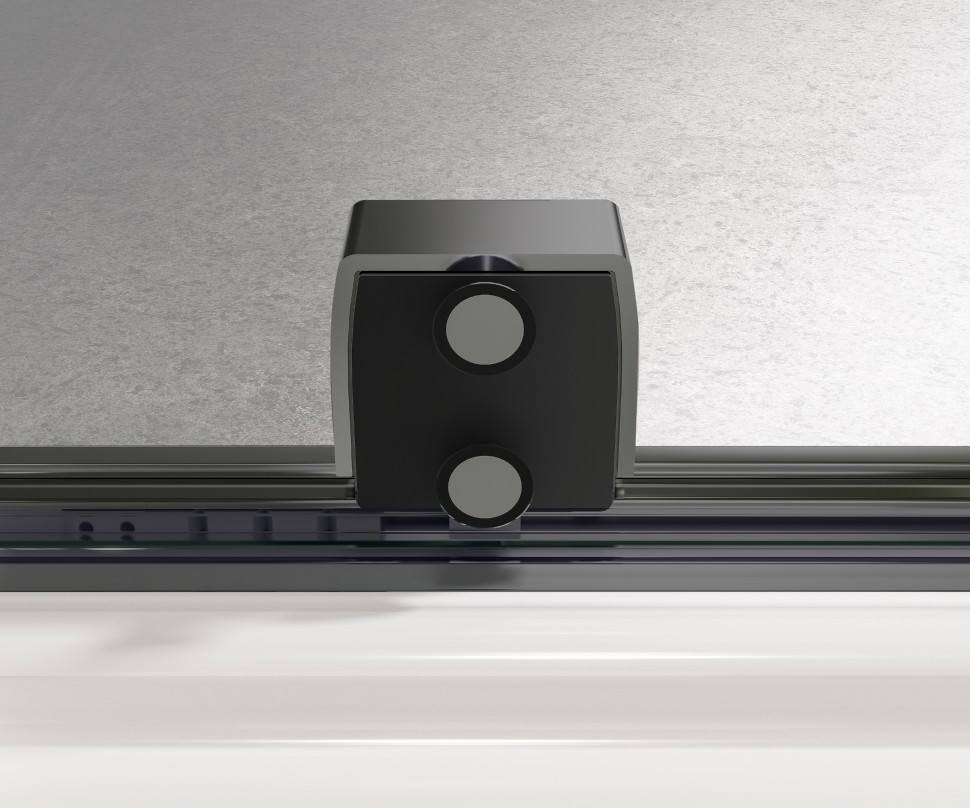 Душевая дверь Волк-Ин (Walk-In) VDS-4WSL120CLGM-R, 1200, вороненая сталь, стекло прозрачное, правая