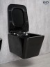 Унитаз подвесной Gid Tr2144BL 62224Y черная глянцевая 52x36x33.5