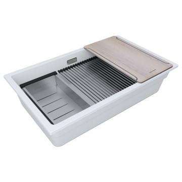 Мойка LUMI-MULTI SINK 74 UNI, IT-GRANIT, LU-MULTI 74-WH, белый, 740х450, Paulmark