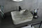 Раковина Gid Mnc605 54460 накладная под камень глянцевая 48x37x13