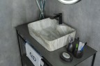 Раковина Gid Mnc605 54460 накладная под камень глянцевая 48x37x13