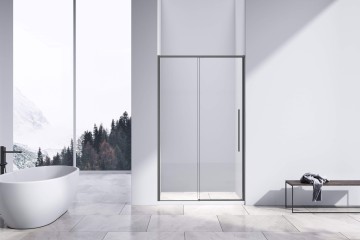 Душевая дверь Слим-Н (Slim-N) VDS-4SN120CLGM, 1200, вороненая сталь, стекло прозрачное