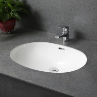 Раковина Gid Yj8004 71163 встаиваемая снизу белая 55x39.5x19