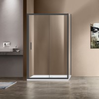 Душевой уголок Garda VSR-1G8013CLGM, 1300*800, вороненая сталь, стекло прозрачное