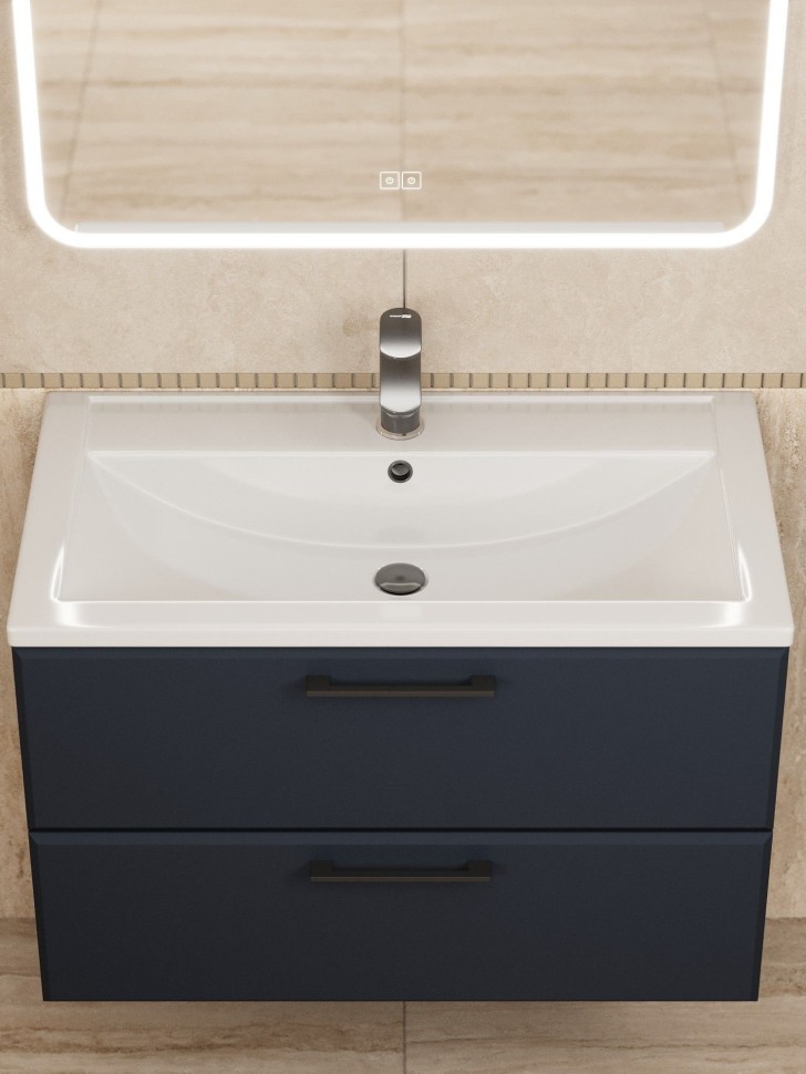 Раковина для ванной Uperwood Foster 80 см, белая глянцевая