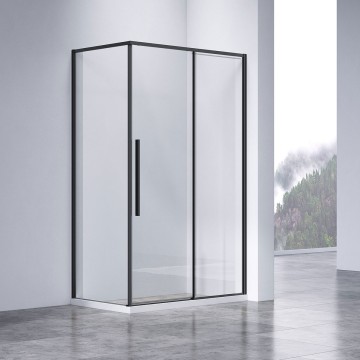 Душевой уголок Слим-Н (Slim-N) VSR-4SN8013CLB, 1300*800, черный, стекло прозрачное