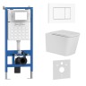 Комплект 3в1 IBERICA BLANCA инсталляция SILENCIO, унитаз TOLEDO ALTO белый, кнопка смыва ESTI-S белый глянцевый (IB001.TLA.234.855)