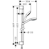 Душевой гарнитур Hansgrohe Croma Select E Multi 26580400 хром