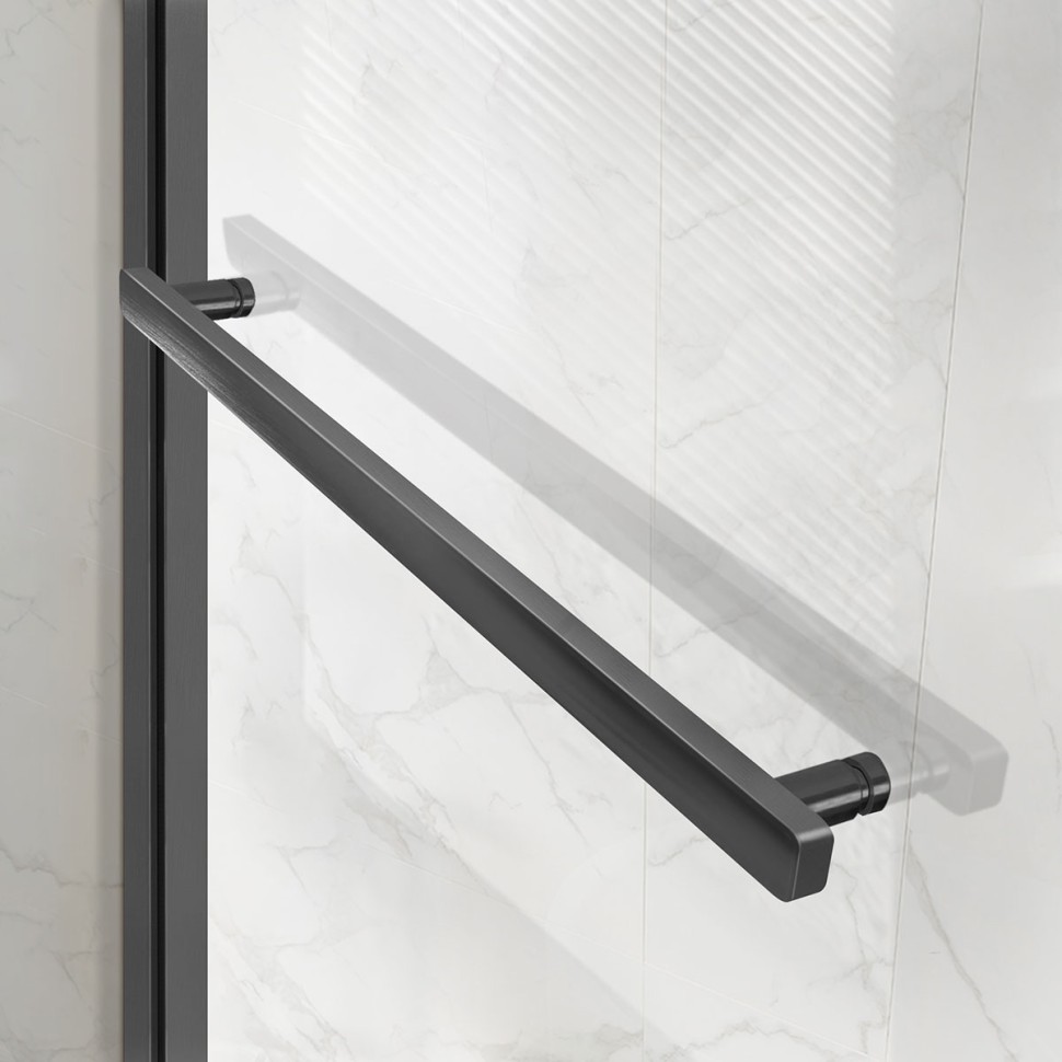 Душевой уголок Слим Софт (Слим Софт (Slim Soft)) VSR-1SS1010CLGM, 1000*1000, вороненая сталь, стекло прозрачное