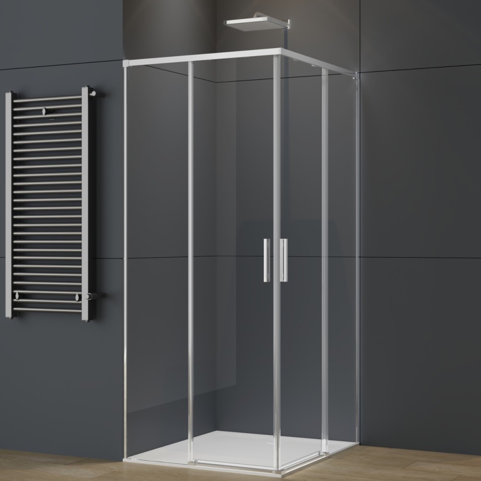 Душевой уголок Soft 2 VSS-3SO2800CL, 800*800, хром, стекло прозрачное