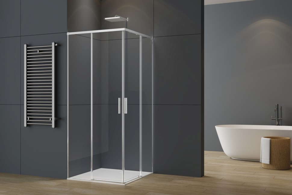 Душевой уголок Soft 2 VSS-3SO2800CL, 800*800, хром, стекло прозрачное