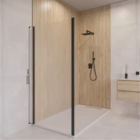 Боковая панель к душевому углу из стекла, универсальная RGW Z-050-3B черная (352205308-24)