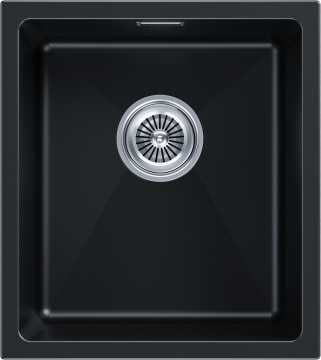Мойка LUMI 41UNI, IT-GRANIT, LU41-BLM, черный металлик, 410х460, Paulmark