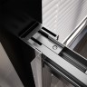 Душевая дверь Veconi Premium Trento PTD-30GR, 1400х2000, брашированный графит, стекло прозрачное