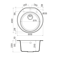 Кухонная мойка Omoikiri Miya 50-R-CH Tetogranit/шампань