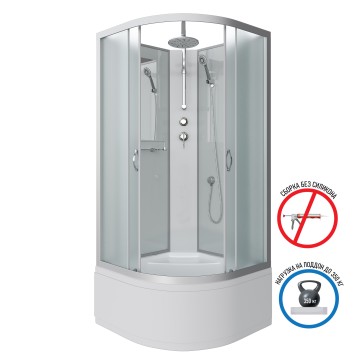 Душевая кабина Niagara Classic NG-2307-14BKT (80х80х210) высокий поддон(40см),стекло матовое,4 места