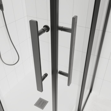 Душевой угол Veconi Evo 300 GR 1200х900x1950, графит брашинг, прозрачное стекло