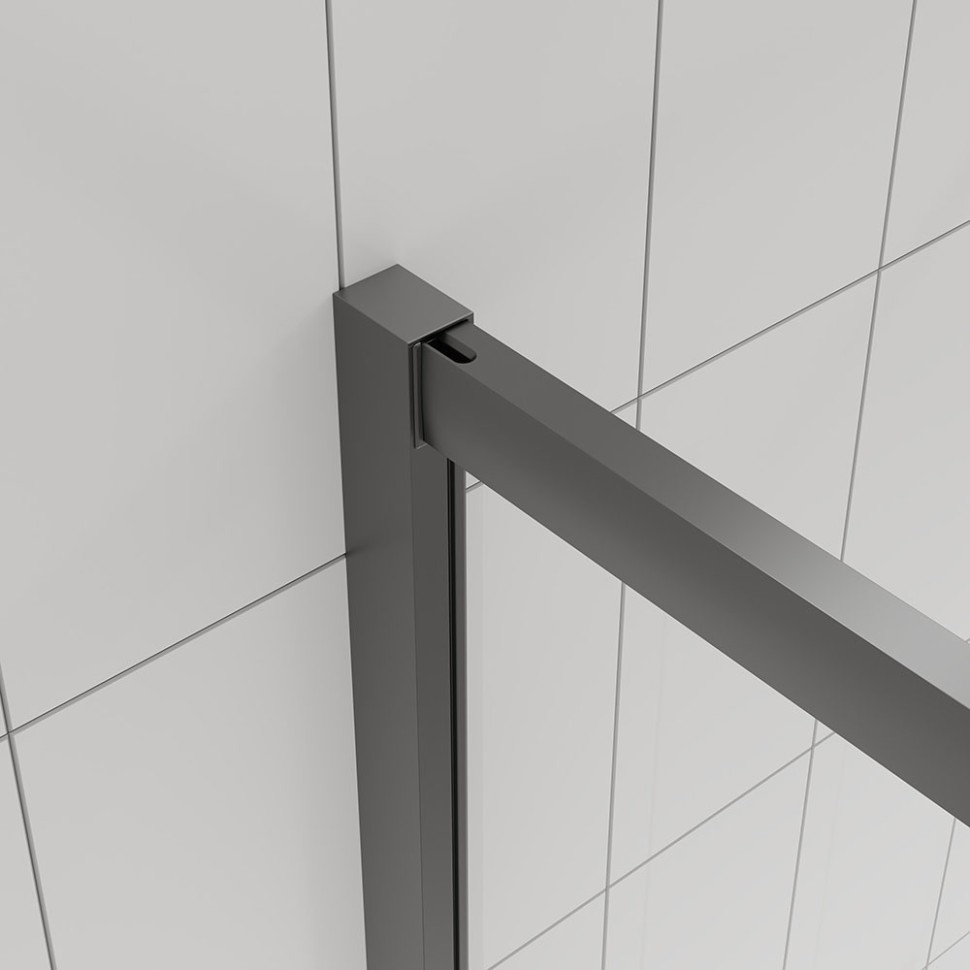 Душевой угол Veconi Evo 300 GR 1200х900x1950, графит брашинг, прозрачное стекло