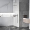 Душевая перегородка Волк-Ин (Walk-In) VSW-1HP110FLBN, 1100*2000, брашированный никель, стекло рифленое