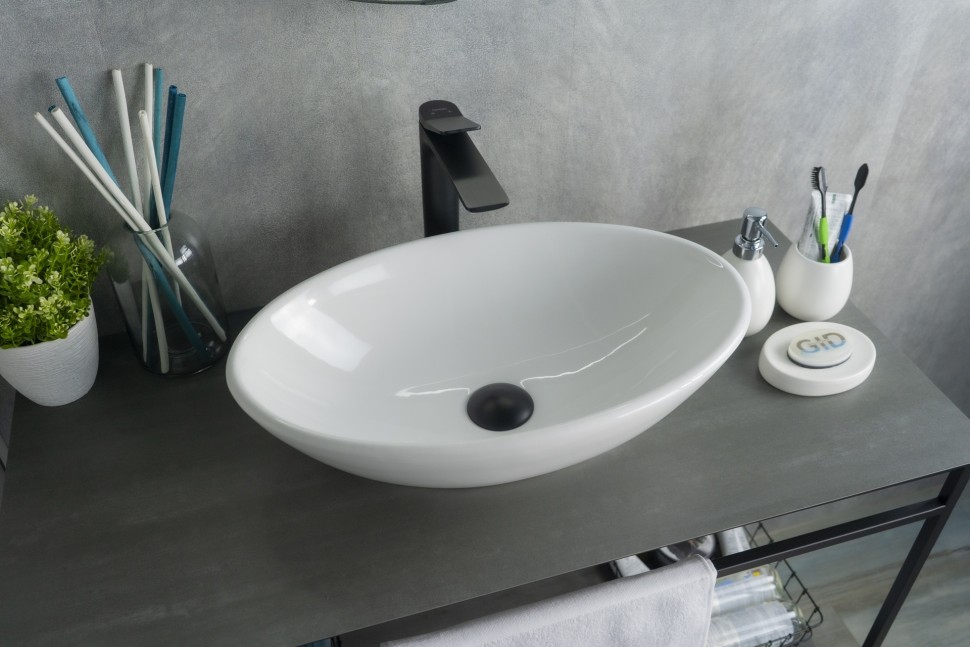 Раковина Gid N9021 51109 накладная белая 52x32x14