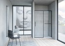 Душевая дверь Slim Soft VDS-1SS140CLB, 1400, черный, стекло прозрачное