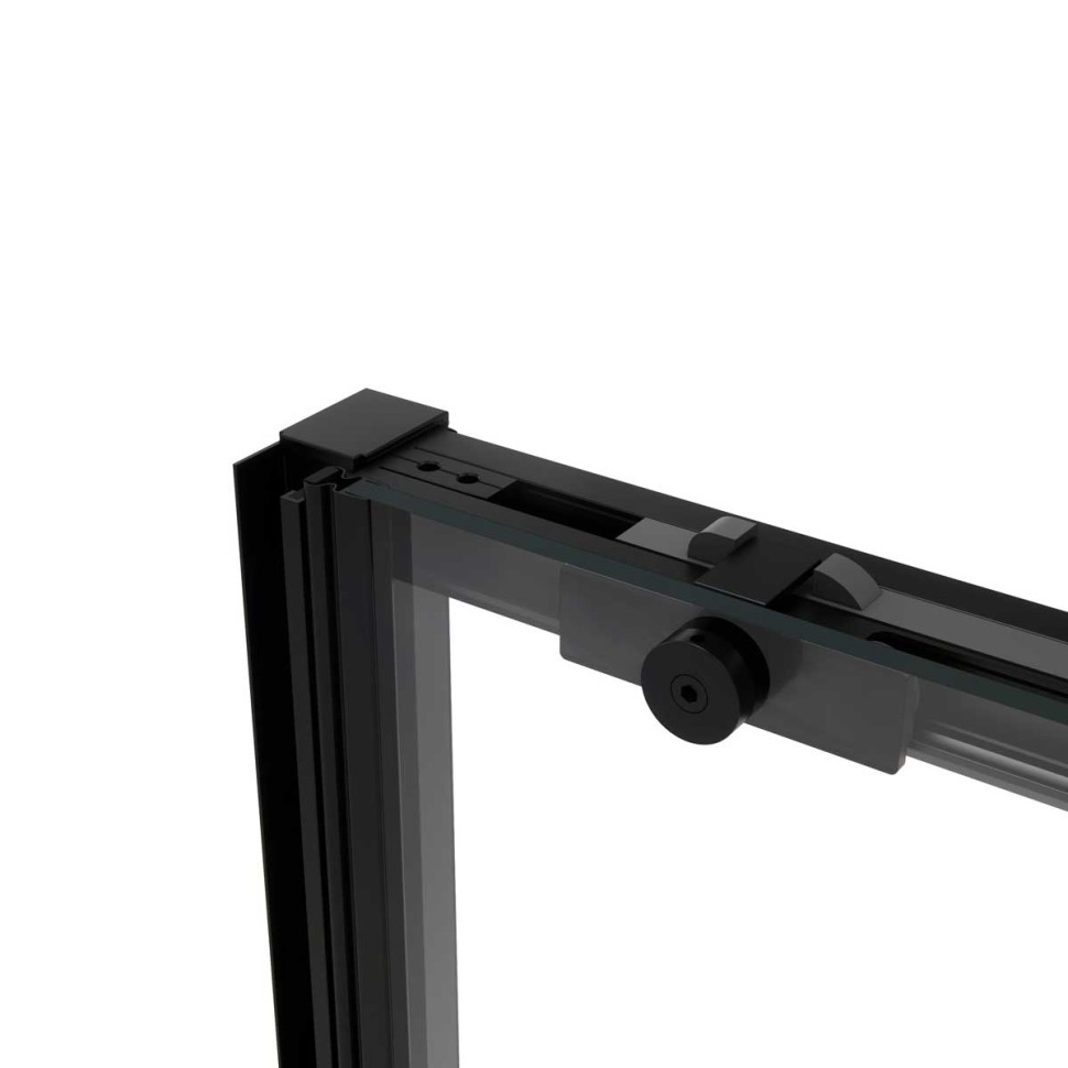 Душевая дверь Slim Soft VDS-1SS140CLB, 1400, черный, стекло прозрачное