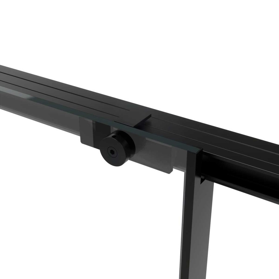 Душевая дверь Slim Soft VDS-1SS140CLB, 1400, черный, стекло прозрачное