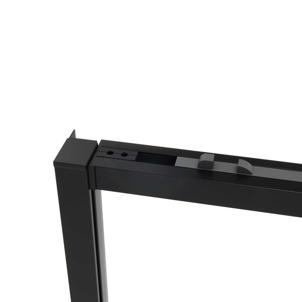 Душевая дверь Slim Soft VDS-1SS140CLB, 1400, черный, стекло прозрачное