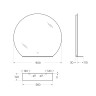 Зеркало BelBagno SPC-RNG-900-LED-TCH-MENS