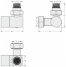 Вентиль 3D правый под шестигранник (G 1/2" НР х G 3/4" НГ)