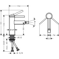Смеситель для биде Hansgrohe Finoris хром (76200000)