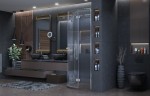 Душевое ограждение Ambassador Diamond 12011102 (100х100х200) четверть круга,хром,стекло прозрачное,распашная,1 место