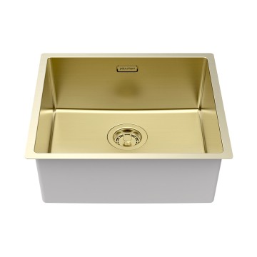 Мойка LASSAN 49 UNI, нерж. сталь, LA49-LG, светлое золото, 490х440мм, Paulmark